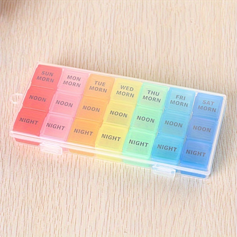 Colorful 21 Grids Detachable Mini Medicine Box